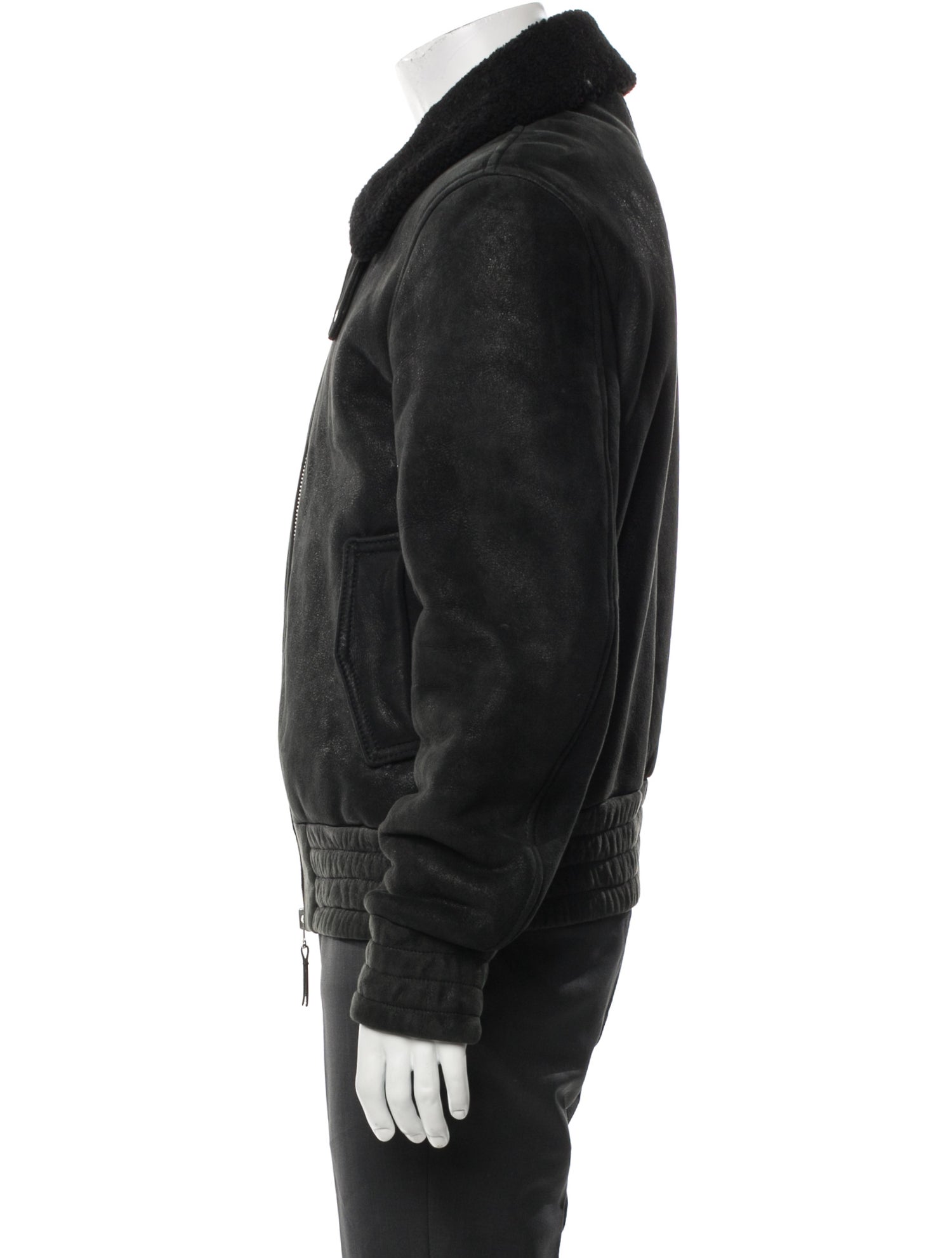AMI Alexandre Mattiussi Shearling Moto Jacket
