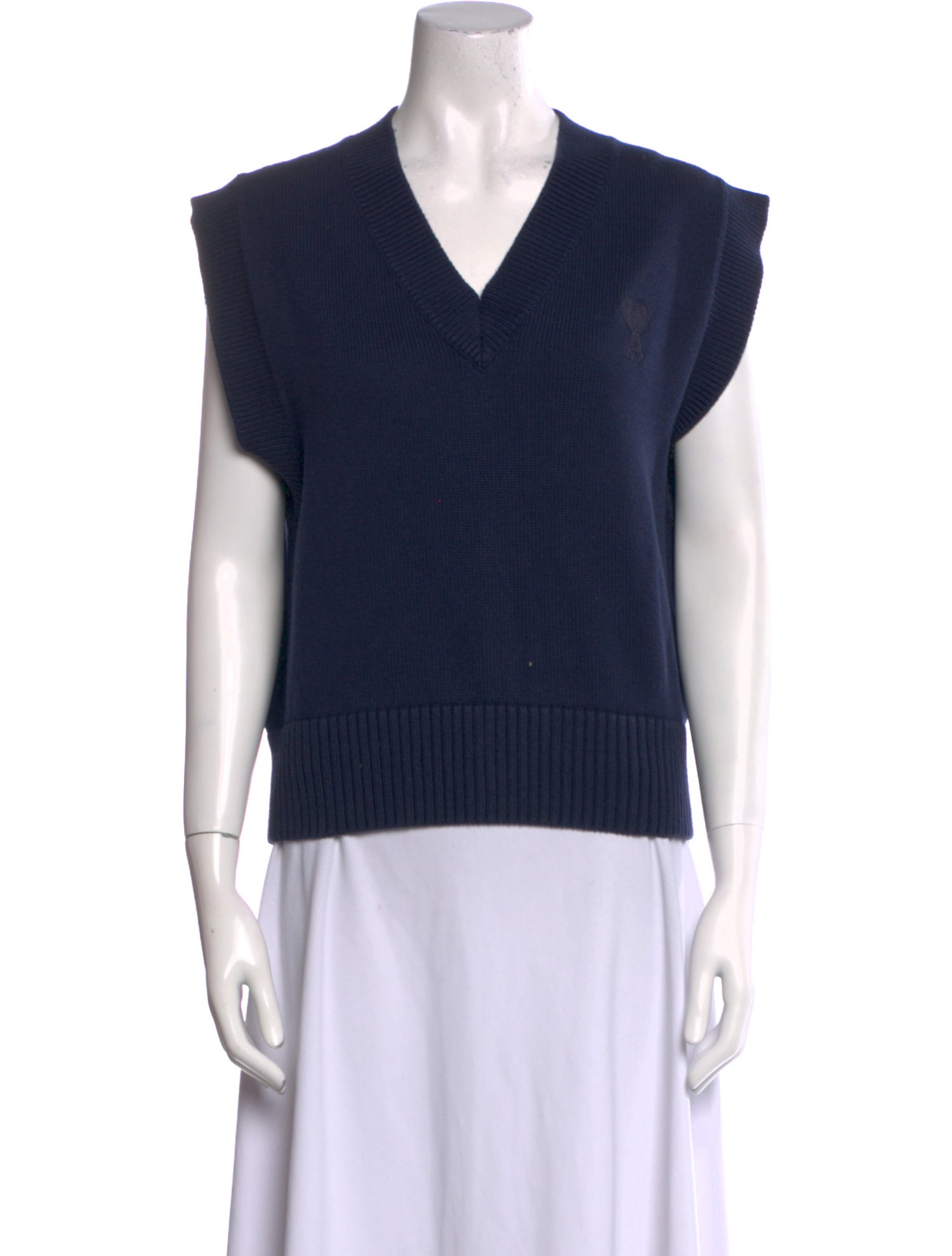 AMI Alexandre Mattiussi V-Neck Short Sleeve Top