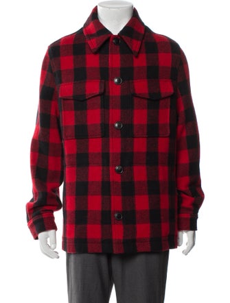 AMI Alexandre Mattiussi Virgin Wool Plaid Print Bomber Jacket