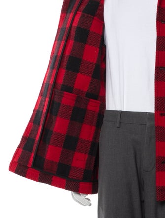 AMI Alexandre Mattiussi Virgin Wool Plaid Print Bomber Jacket