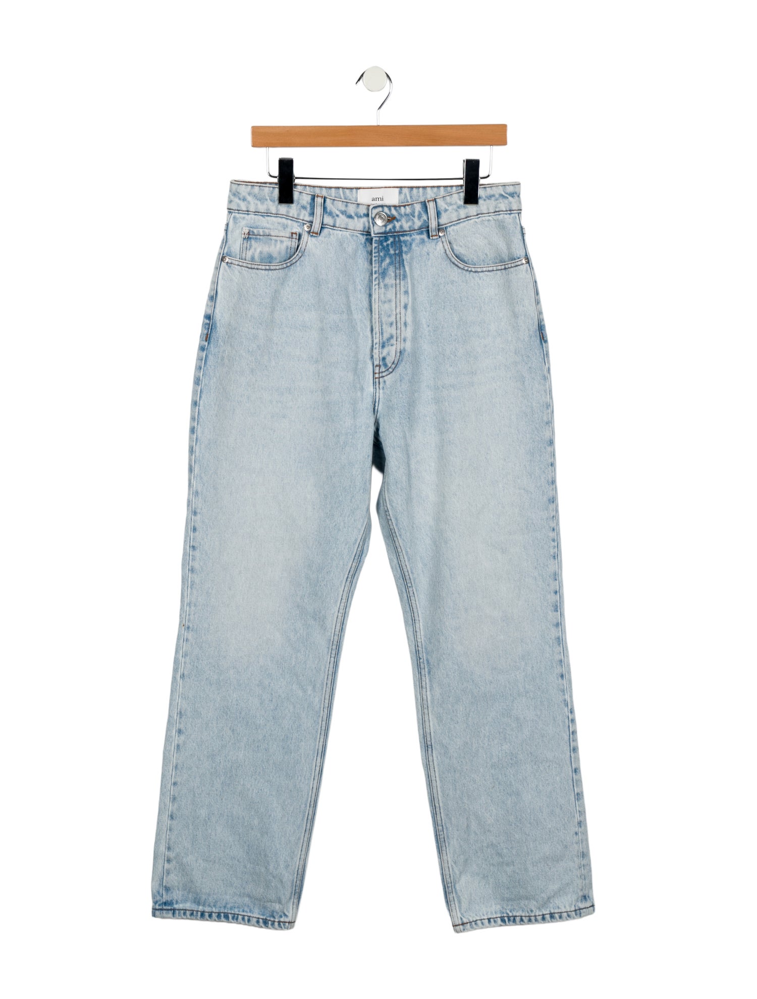 AMI Alexandre Mattiussi High-Rise Straight Leg Jeans