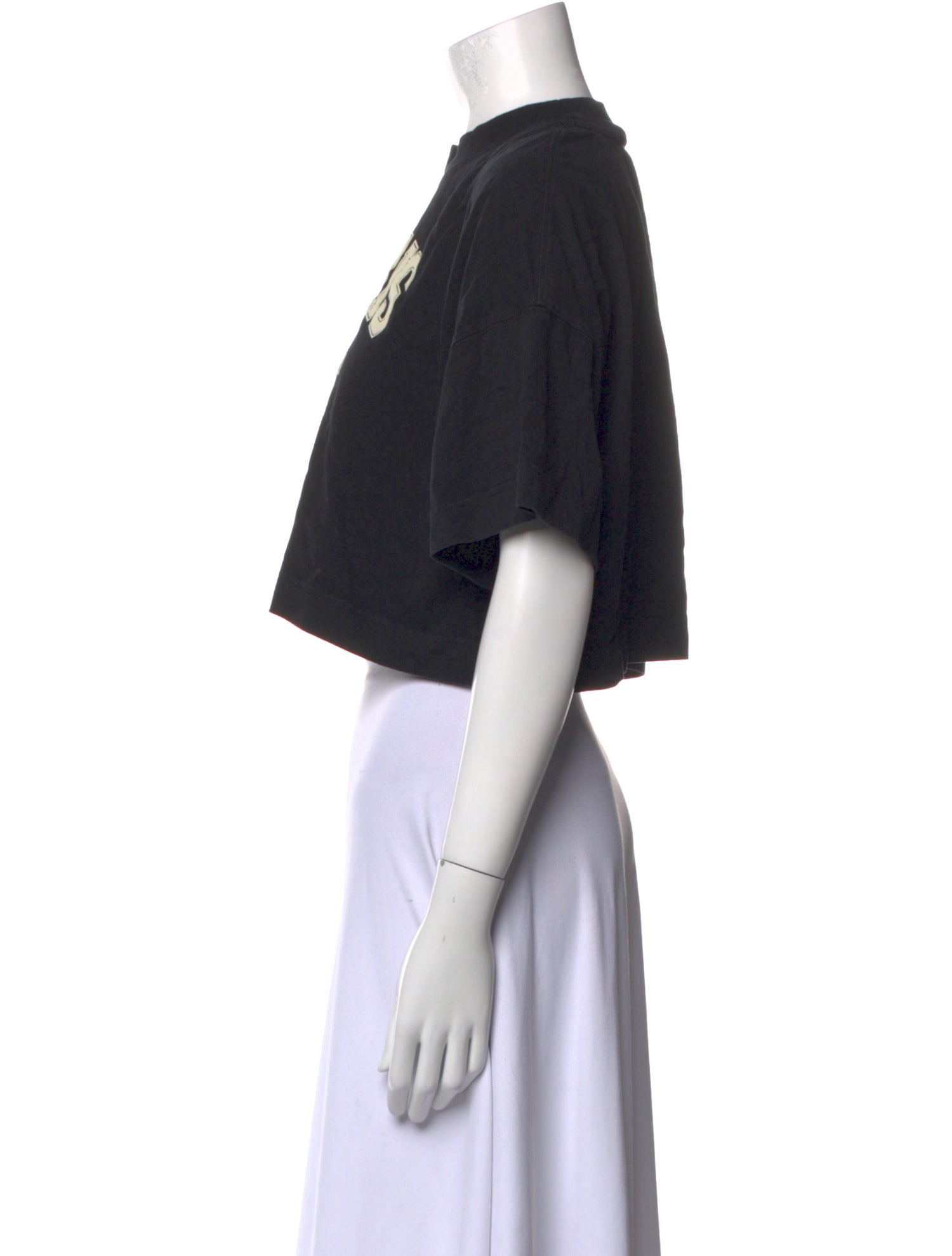 AMI Alexandre Mattiussi Graphic Print Crew Neck Crop Top