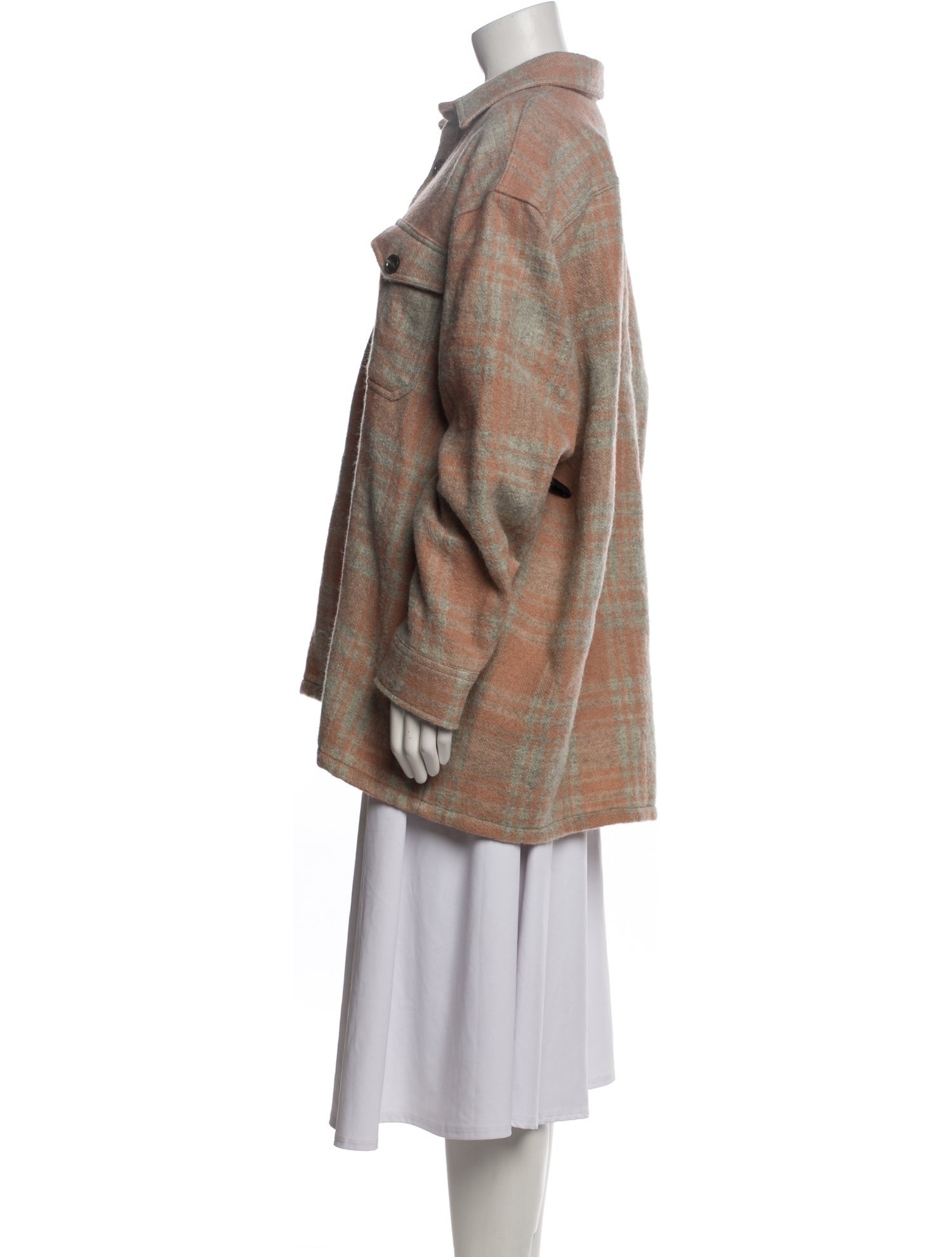 AMI Alexandre Mattiussi Virgin Wool Plaid Print Jacket w/ Tags