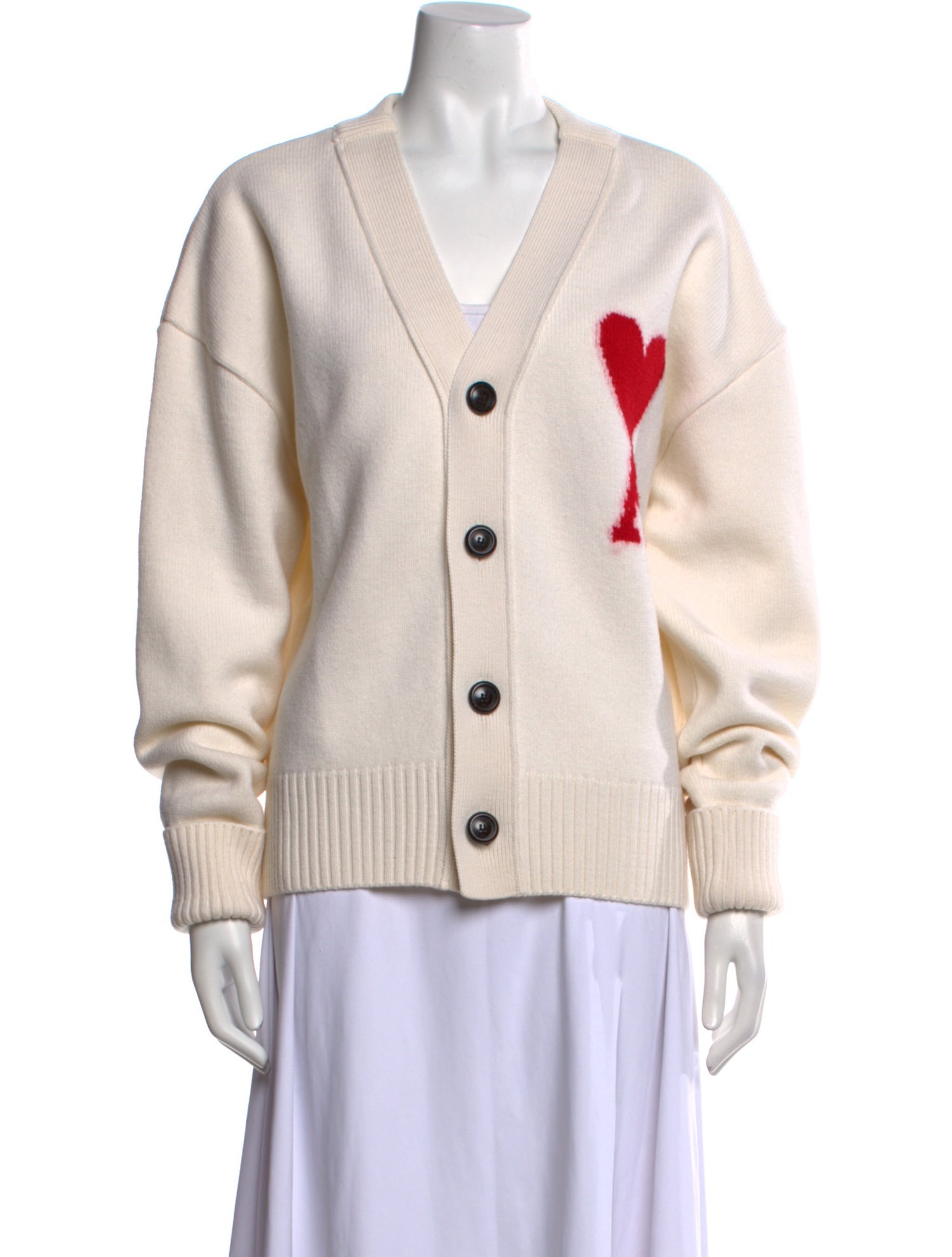 AMI Alexandre Mattiussi Virgin Wool Graphic Print Sweater