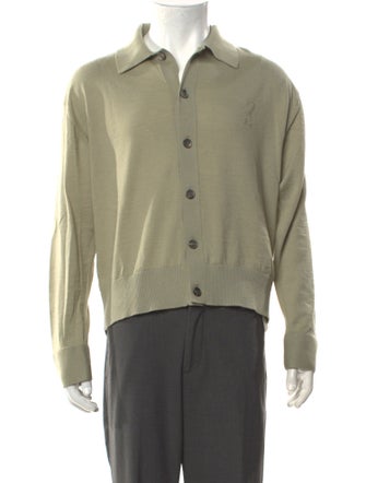 AMI Alexandre Mattiussi Merino Wool Collar Polo Sweater