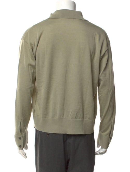 AMI Alexandre Mattiussi Merino Wool Collar Polo Sweater