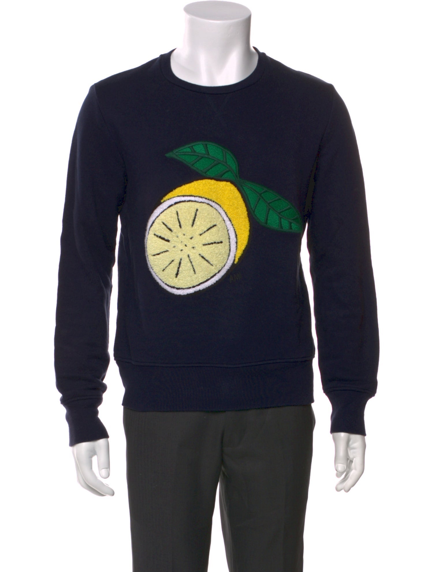 AMI Alexandre Mattiussi Graphic Print Crew Neck Sweatshirt