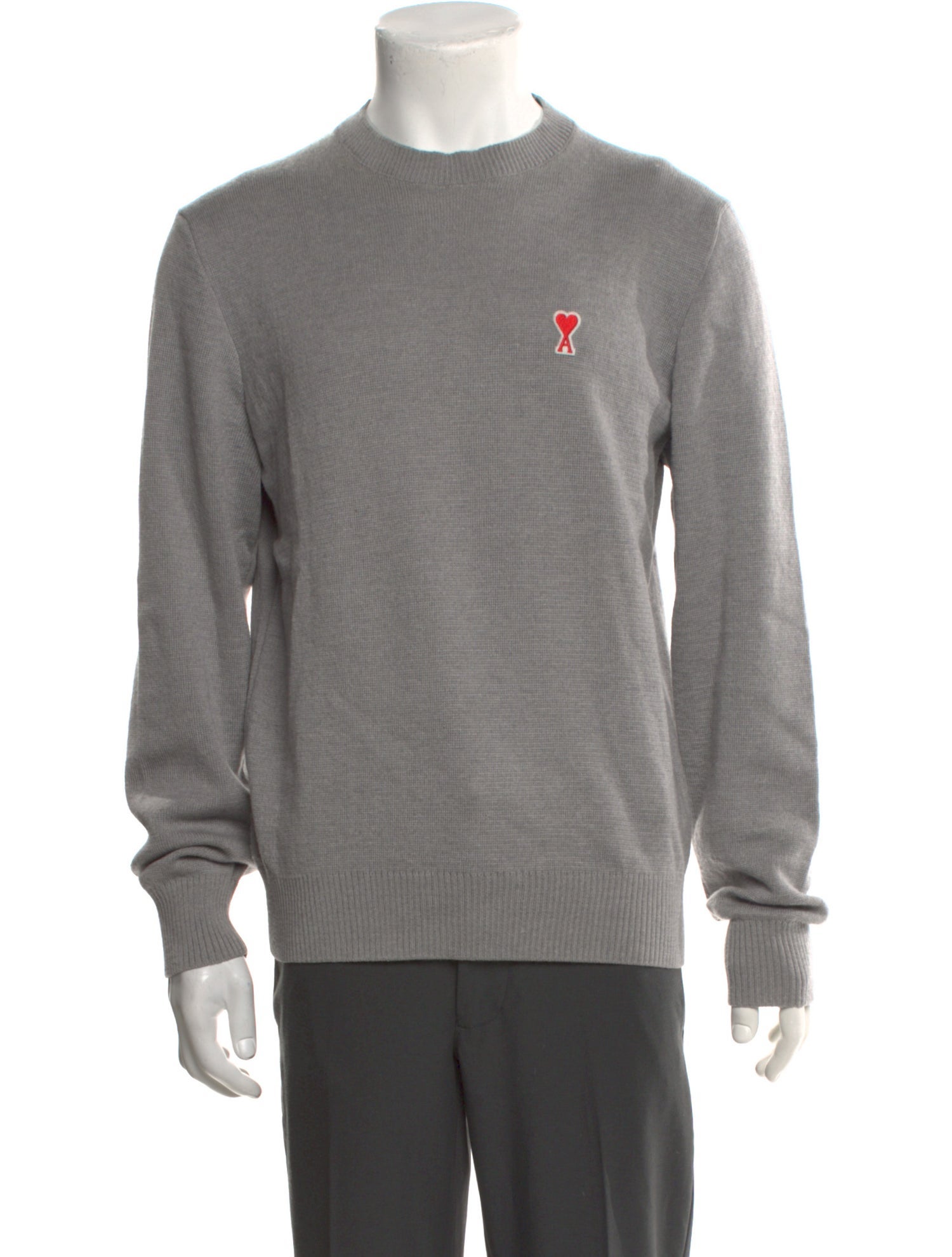 AMI Alexandre Mattiussi Merino Wool Crew Neck Pullover