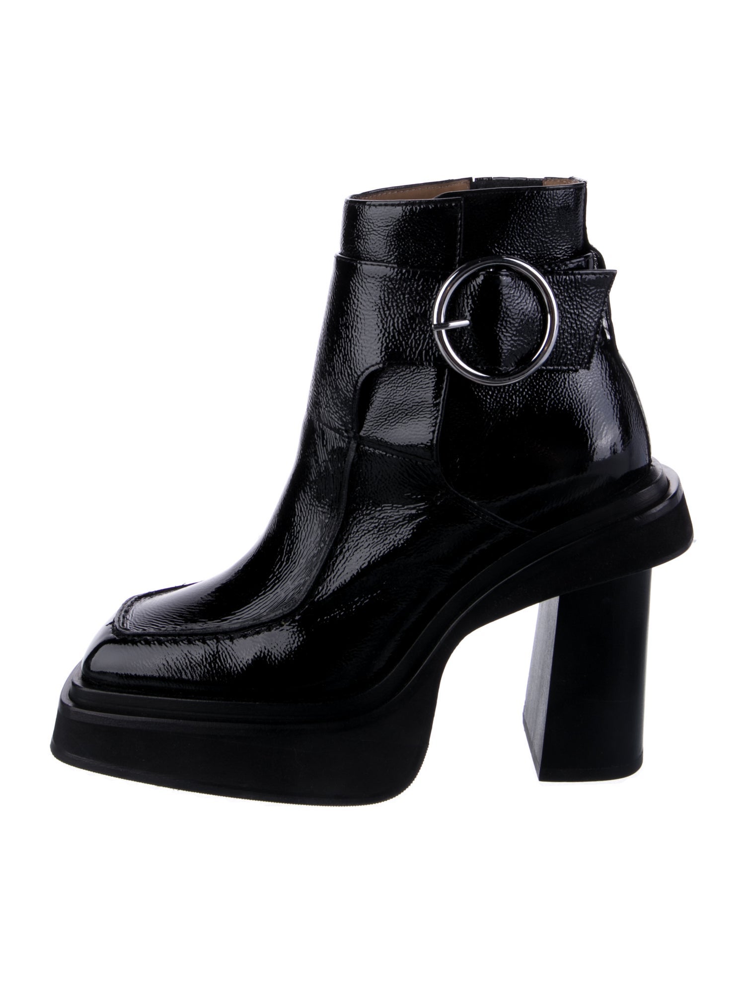 AMI Alexandre Mattiussi Patent Leather Boots