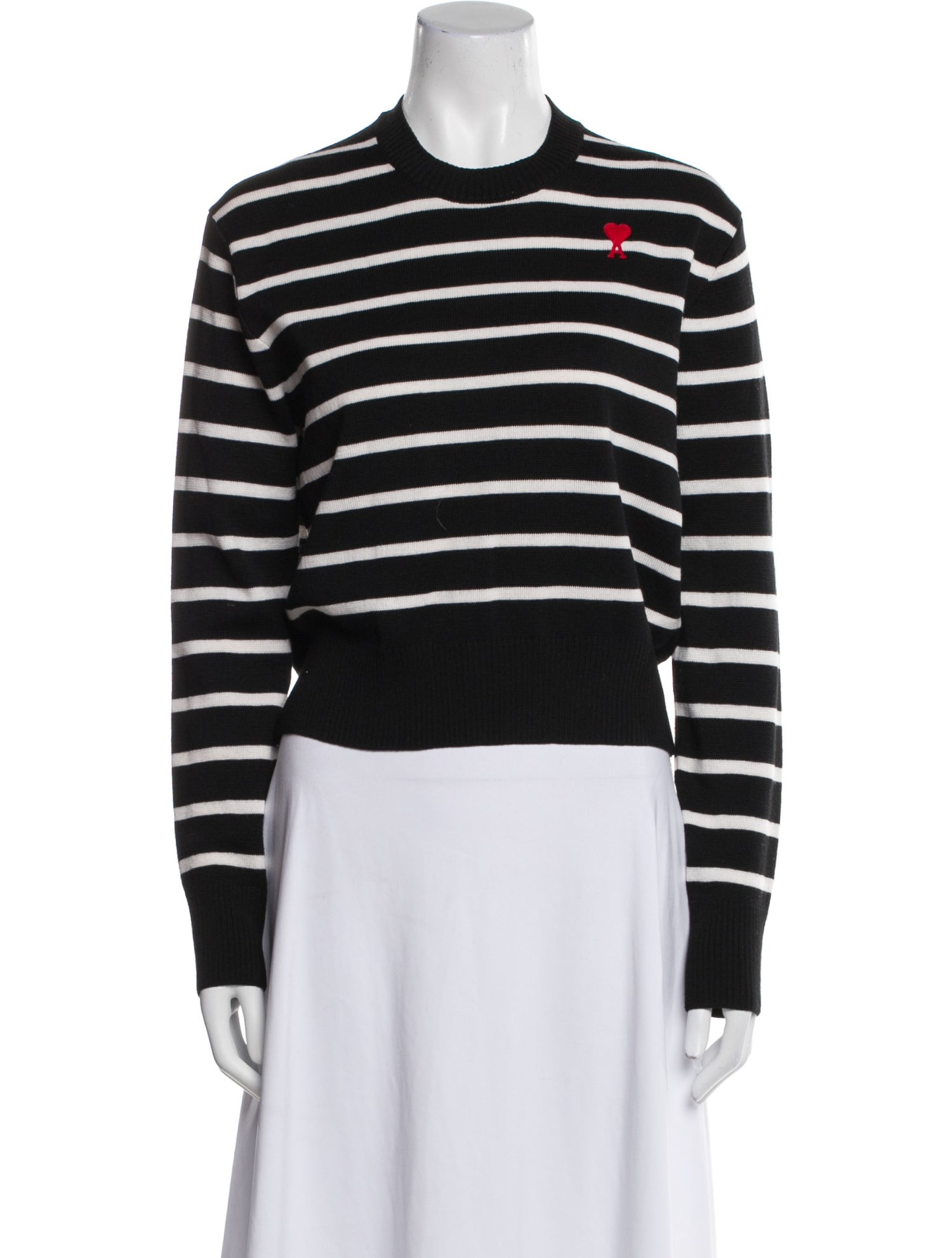 AMI Alexandre Mattiussi Merino Wool Striped Sweater
