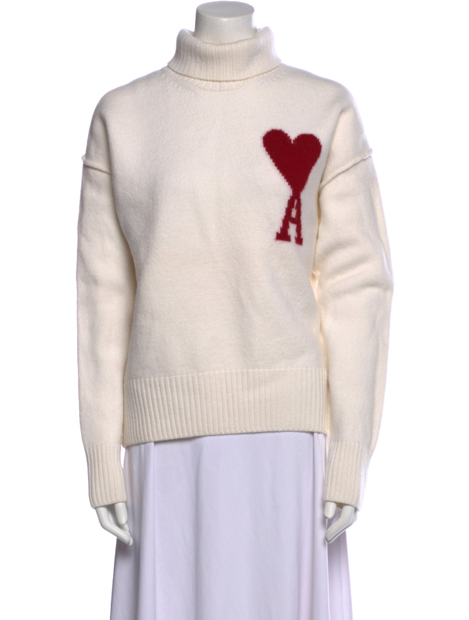 AMI Alexandre Mattiussi Virgin Wool Graphic Print Sweater