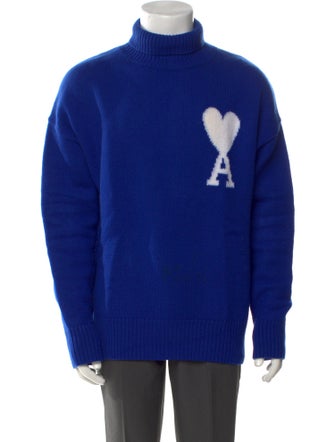 AMI Alexandre Mattiussi Virgin Wool Graphic Print Pullover