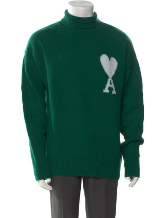 AMI Alexandre Mattiussi Virgin Wool Graphic Print Pullover