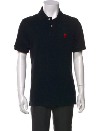 AMI Alexandre Mattiussi Collar Short Sleeve Polo Shirt
