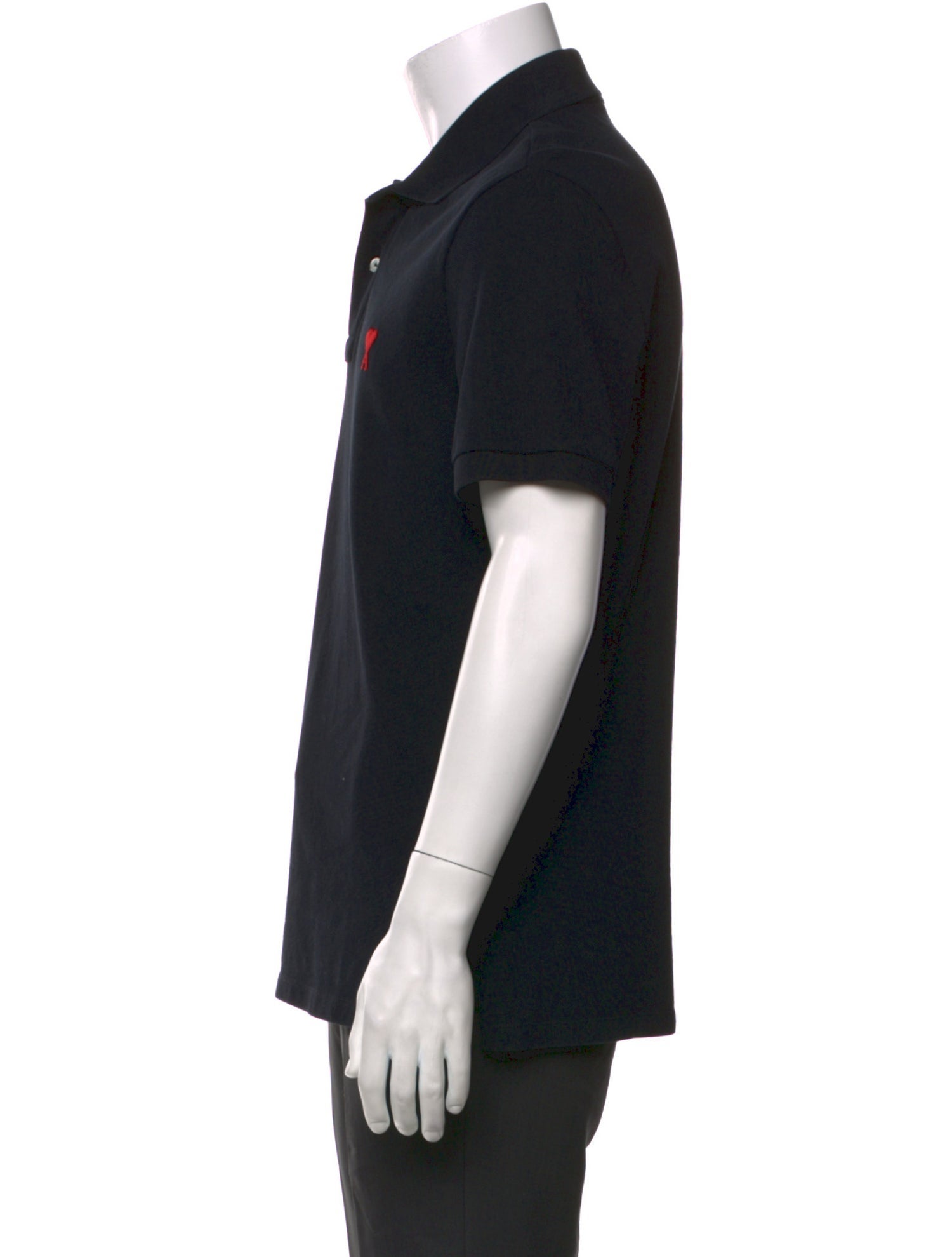 AMI Alexandre Mattiussi Collar Short Sleeve Polo Shirt