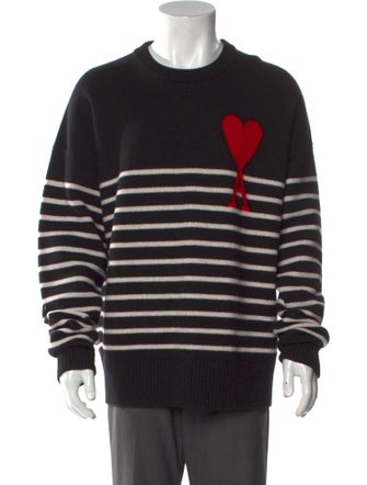 AMI Alexandre Mattiussi Virgin Wool Striped Pullover