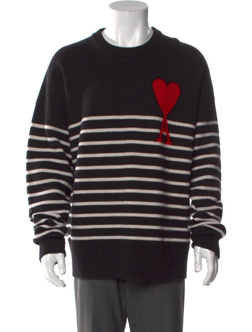 AMI Alexandre Mattiussi Virgin Wool Striped Pullover