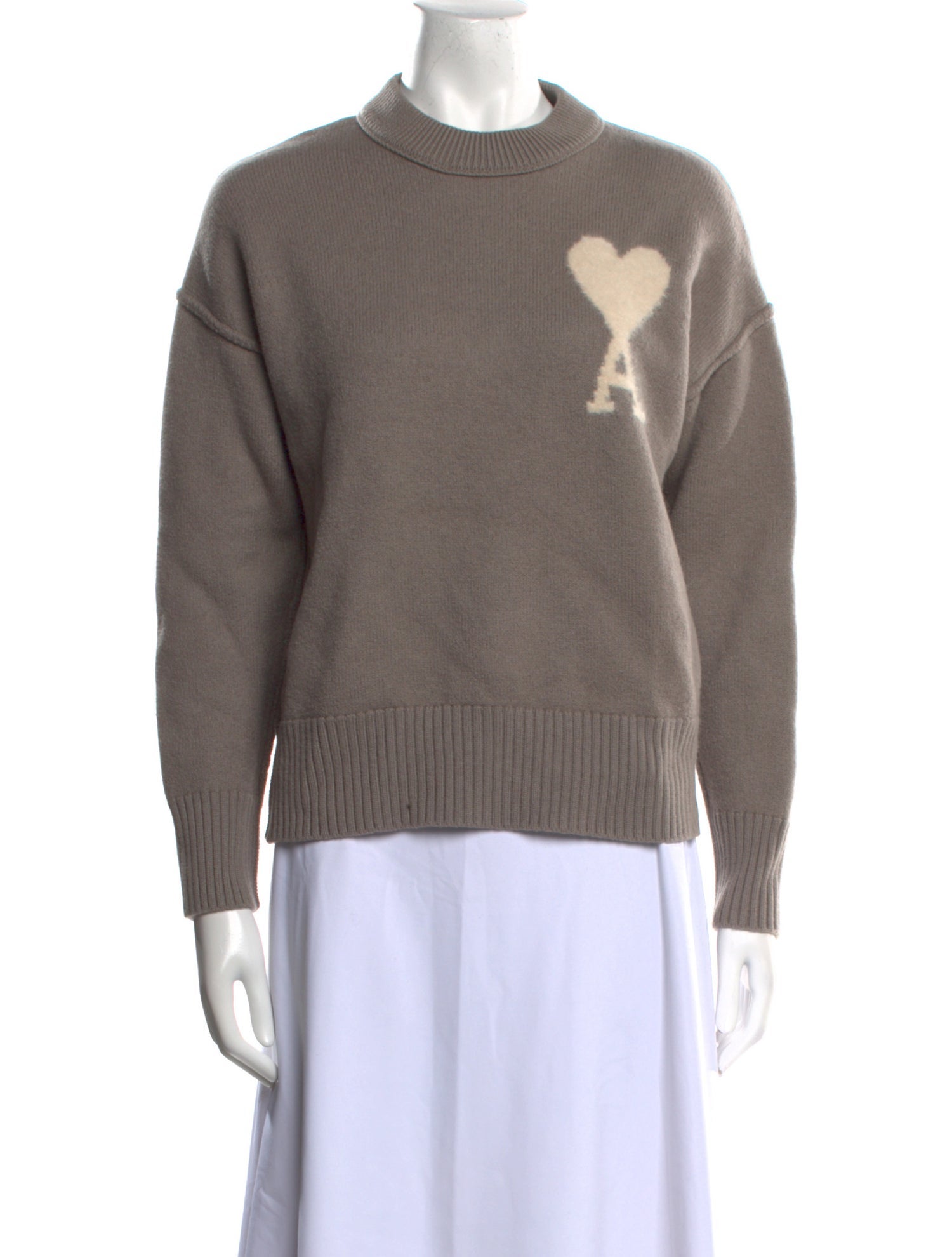 AMI Alexandre Mattiussi Virgin Wool Mock Neck Sweater