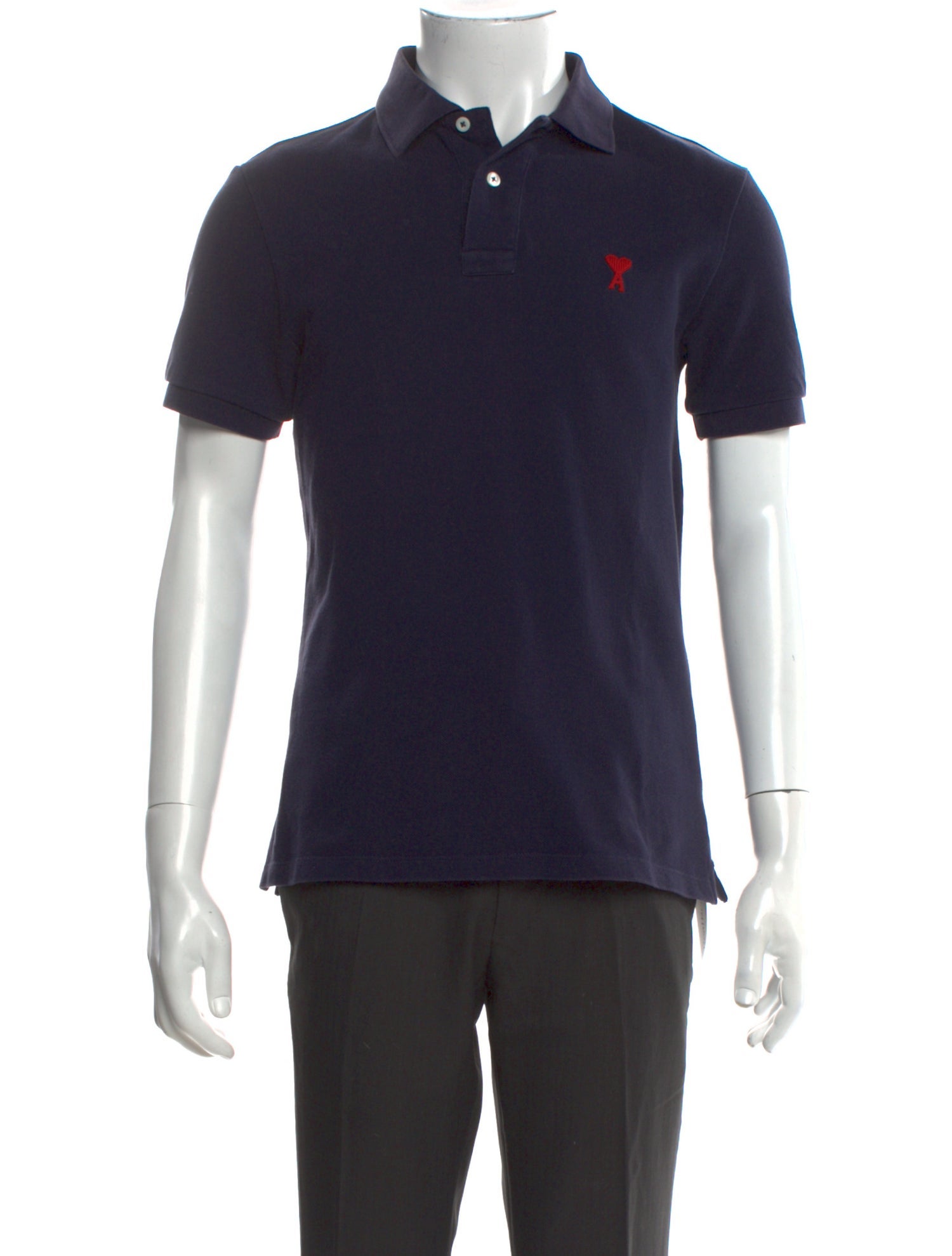 AMI Alexandre Mattiussi Collar Short Sleeve Polo Shirt