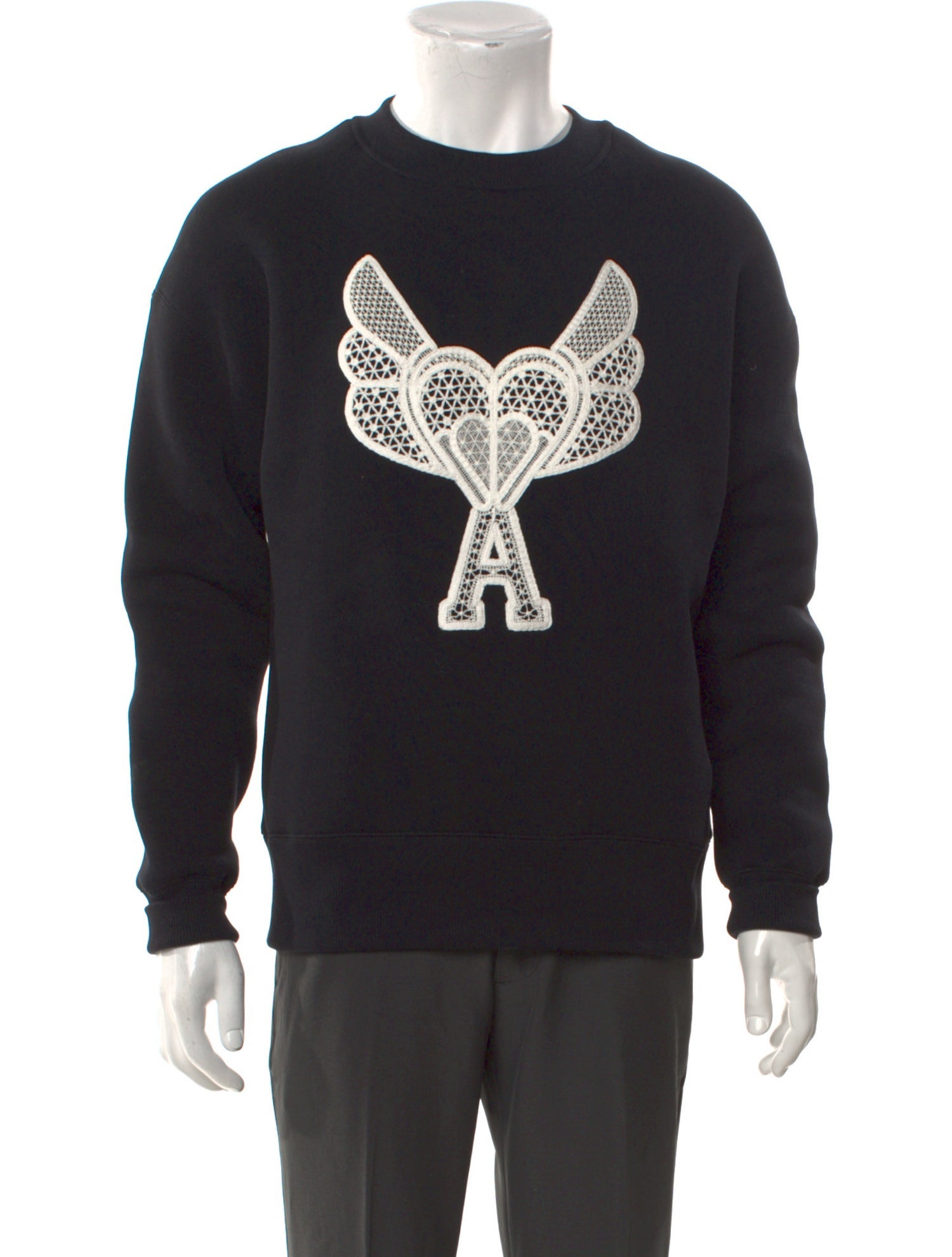 AMI Alexandre Mattiussi Graphic Print Crew Neck Pullover