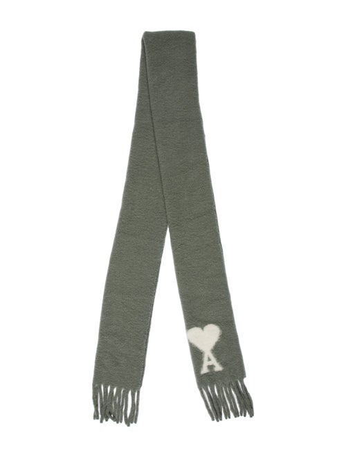 AMI Alexandre Mattiussi Alpaca Graphic Print Scarf