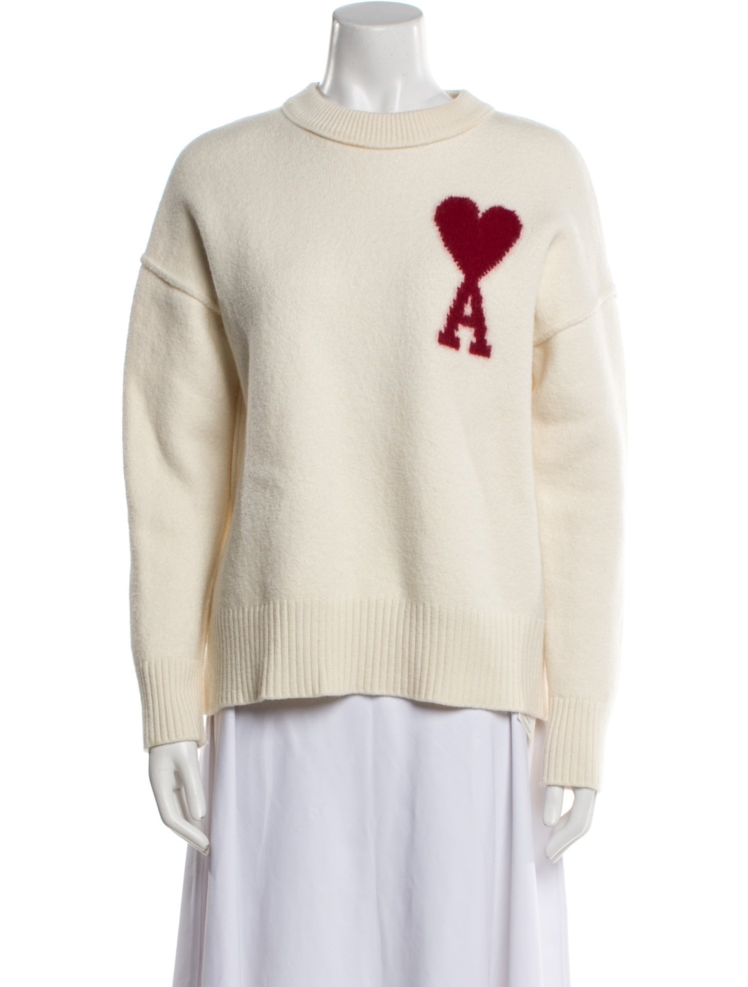AMI Alexandre Mattiussi Virgin Wool Mock Neck Sweater