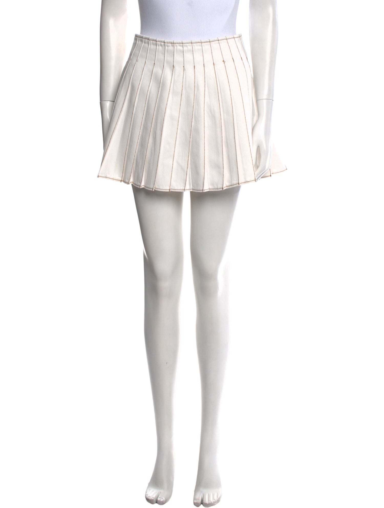 AMI Alexandre Mattiussi Striped Mini Skirt