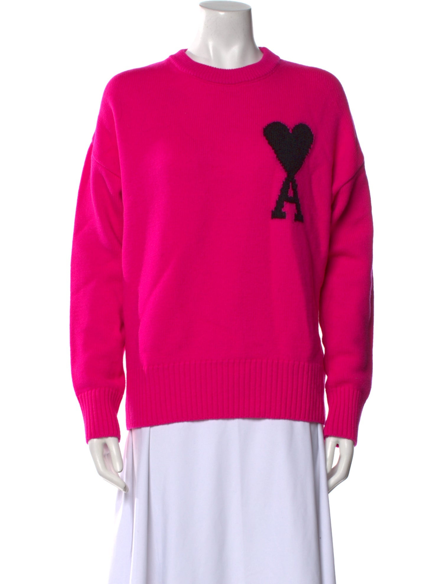 AMI Alexandre Mattiussi Virgin Wool Crew Neck Sweater