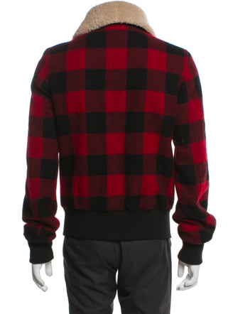 AMI Alexandre Mattiussi Wool Plaid Print Utility Jacket