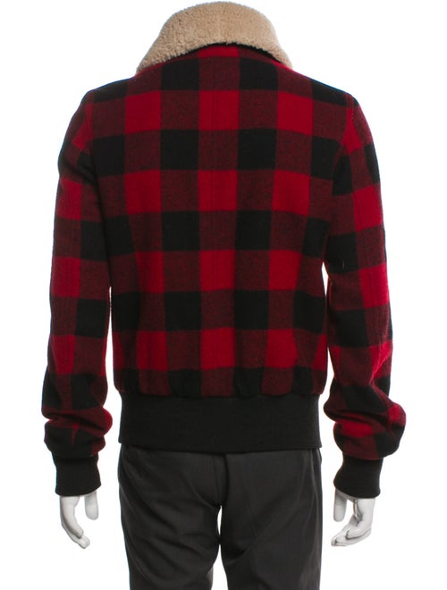 AMI Alexandre Mattiussi Wool Plaid Print Utility Jacket
