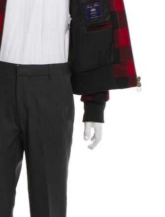 AMI Alexandre Mattiussi Wool Plaid Print Utility Jacket