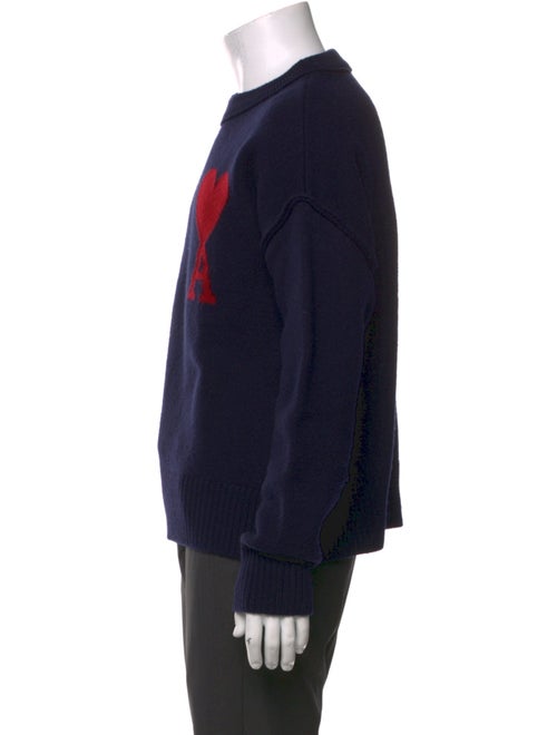 AMI Alexandre Mattiussi Virgin Wool Graphic Print Pullover