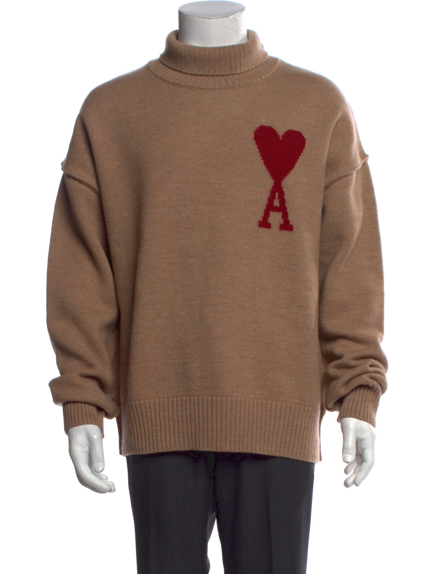 AMI Alexandre Mattiussi Virgin Wool Graphic Print Pullover w/ Tags