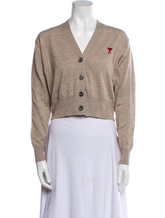 AMI Alexandre Mattiussi Merino Wool V-Neck Sweater