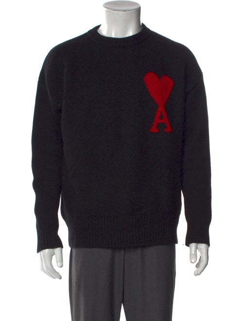 AMI Alexandre Mattiussi Virgin Wool Graphic Print Pullover