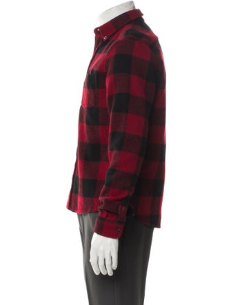 AMI Alexandre Mattiussi Wool Plaid Print Jacket