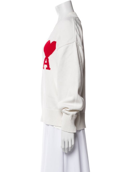 AMI Alexandre Mattiussi Graphic Print V-Neck Sweater