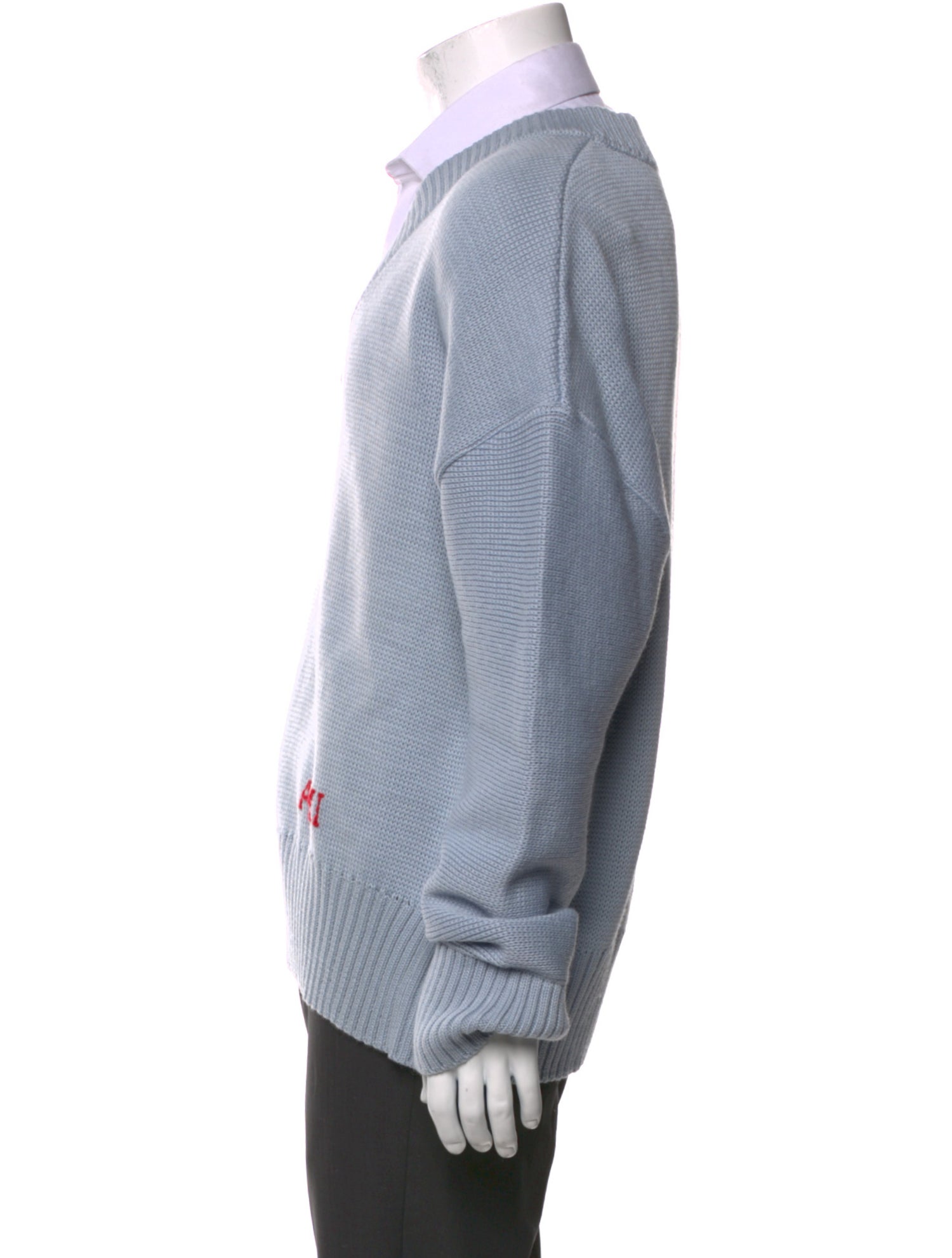 AMI Alexandre Mattiussi Wool V-Neck Pullover