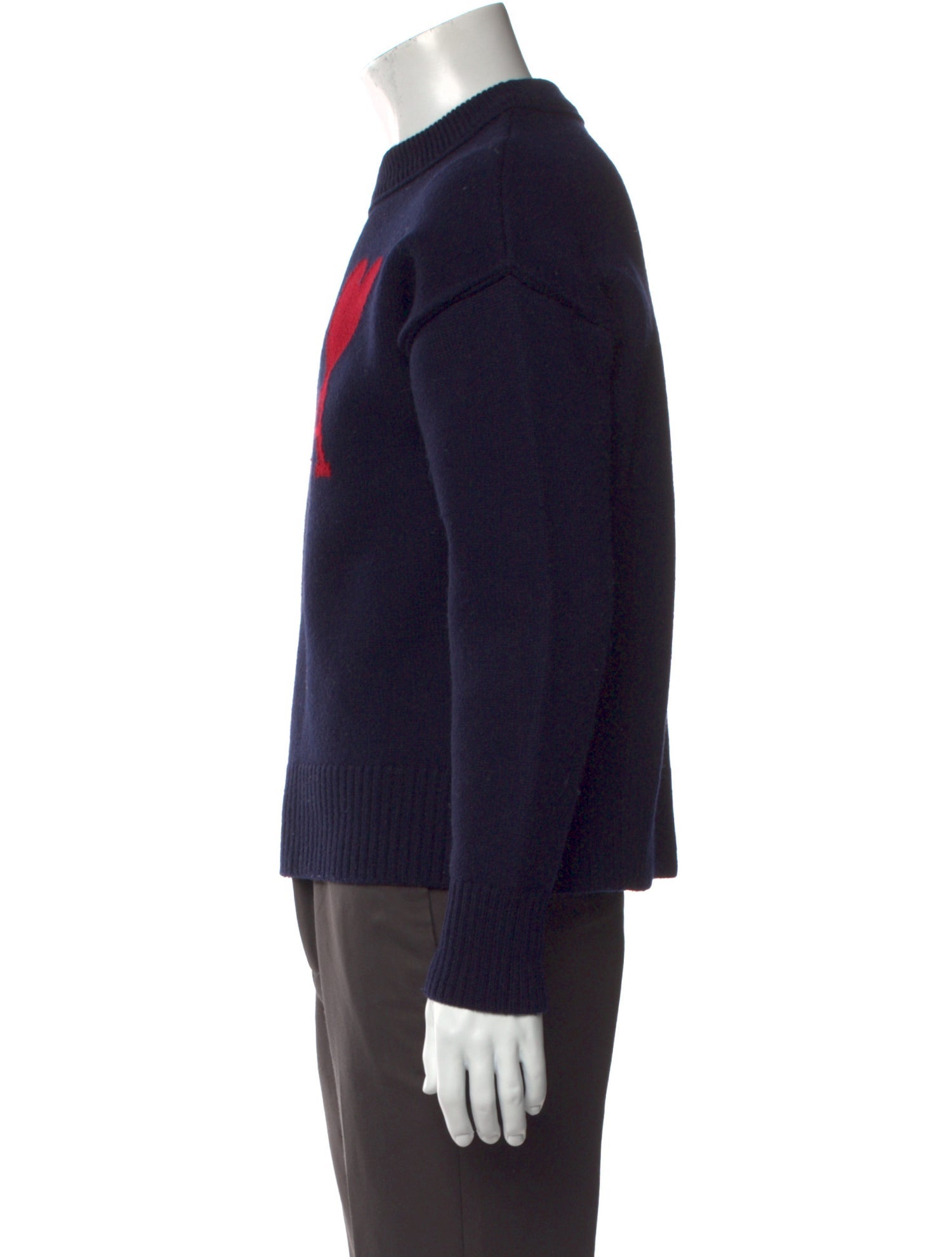 AMI Alexandre Mattiussi Virgin Wool Graphic Print Pullover