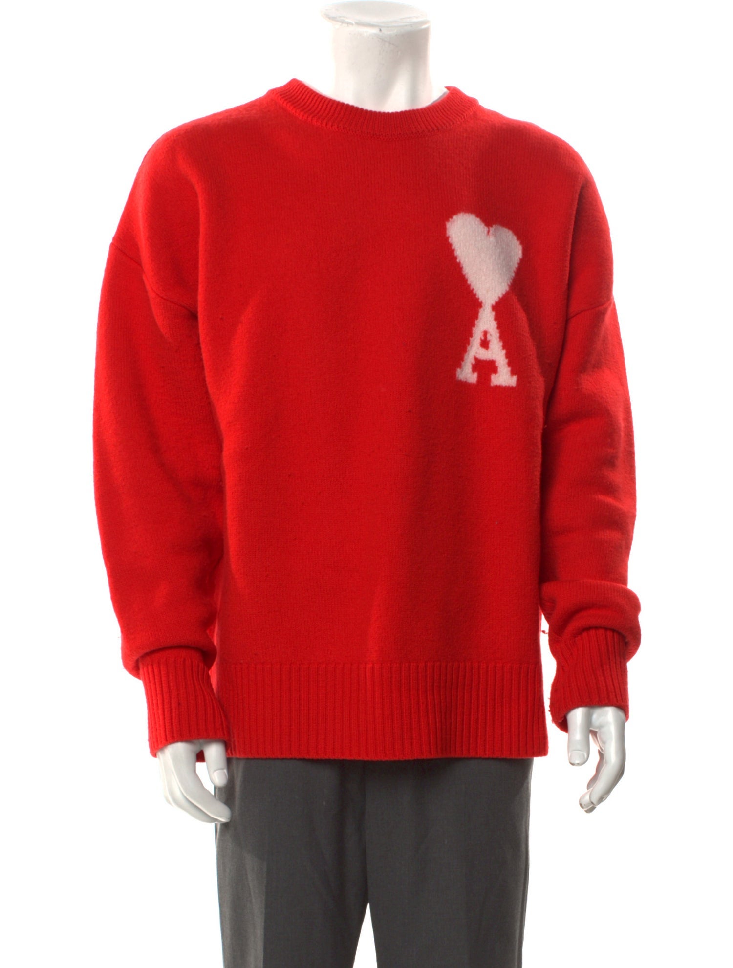 AMI Alexandre Mattiussi Virgin Wool Graphic Print Pullover