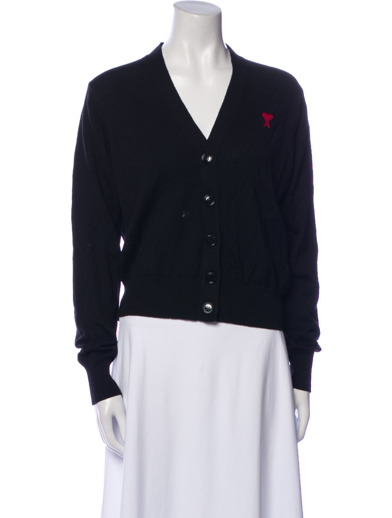 AMI Alexandre Mattiussi Merino Wool V-Neck Sweater