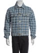 AMI Alexandre Mattiussi Plaid Print Trucker Jacket
