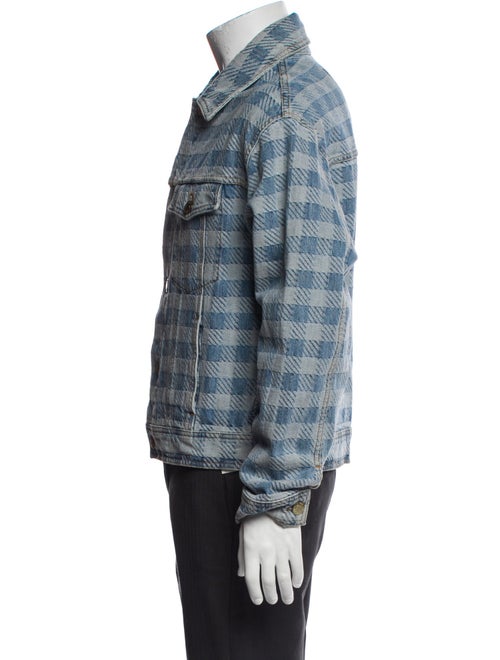 AMI Alexandre Mattiussi Plaid Print Trucker Jacket