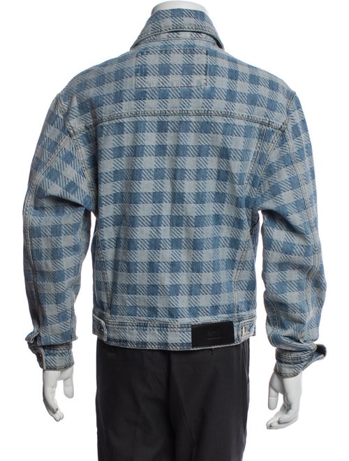 AMI Alexandre Mattiussi Plaid Print Trucker Jacket