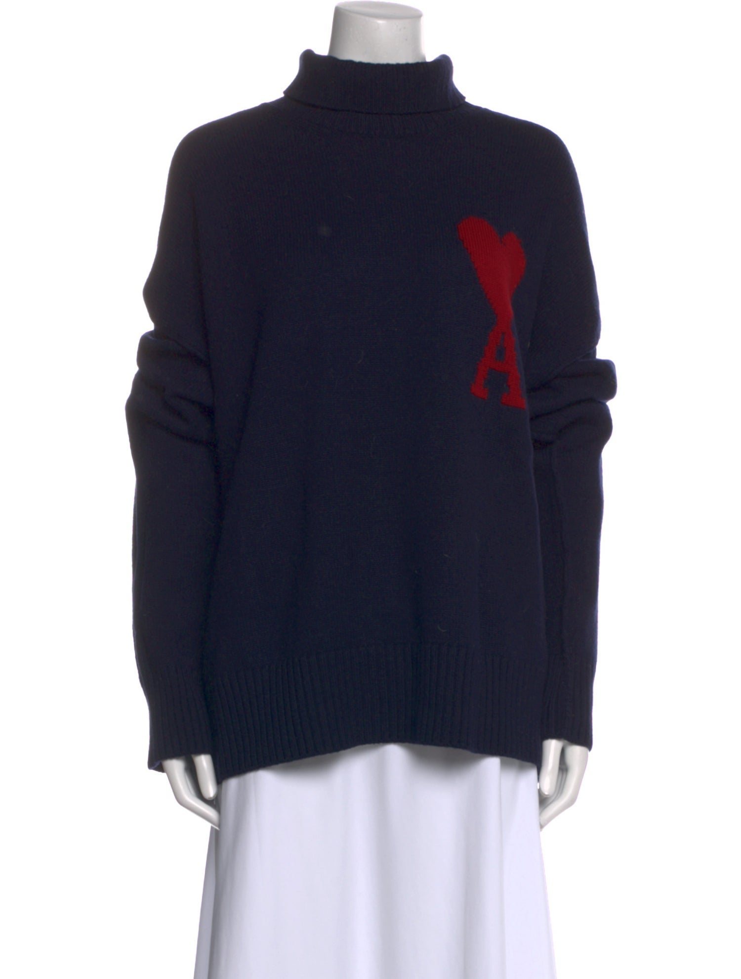 AMI Alexandre Mattiussi Virgin Wool Graphic Print Sweater