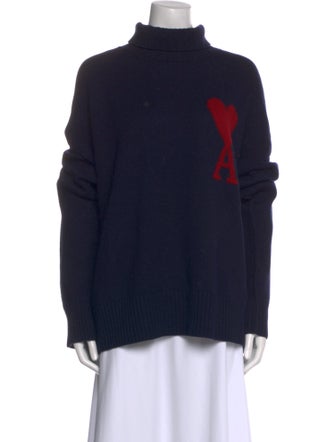 AMI Alexandre Mattiussi Virgin Wool Graphic Print Sweater