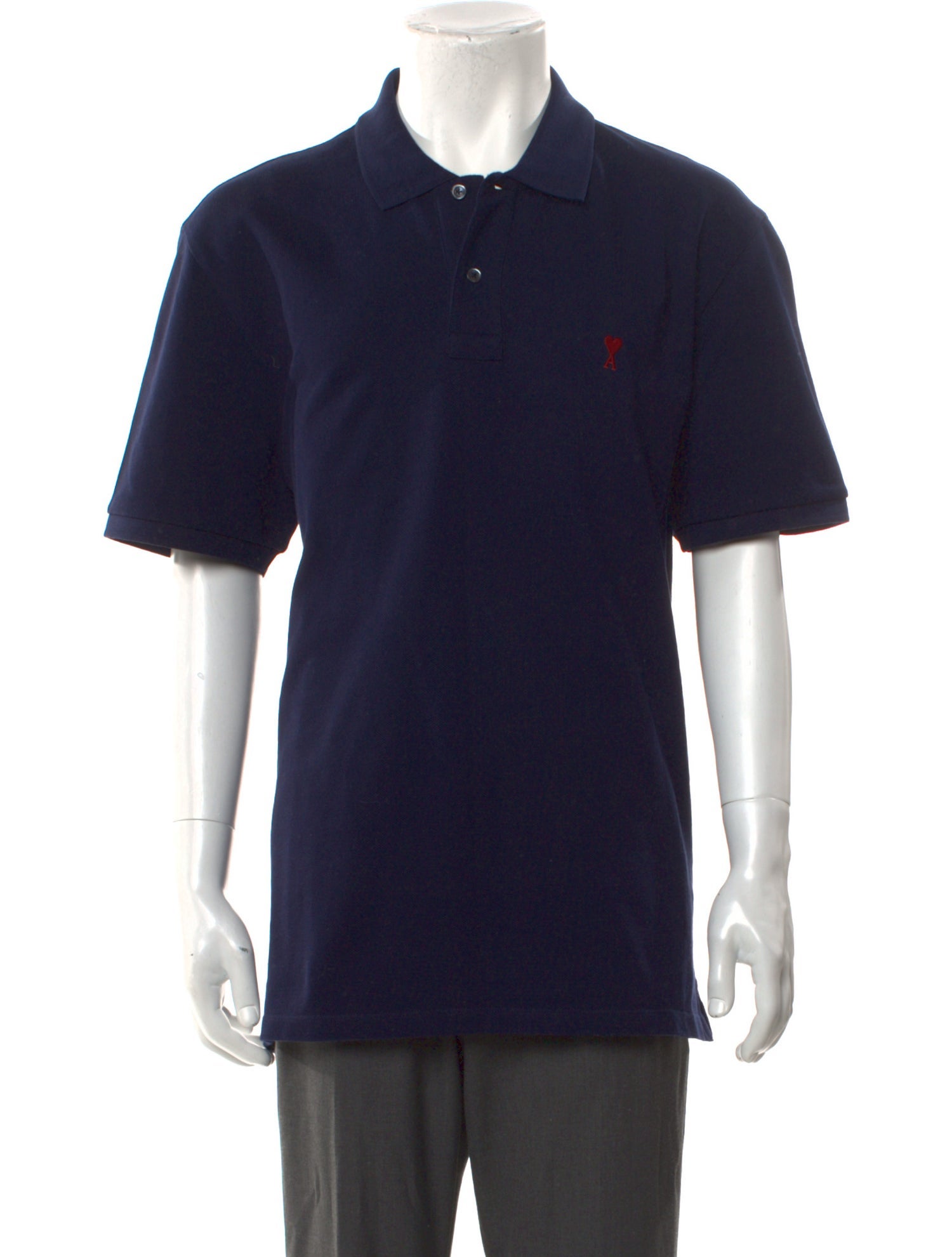 AMI Alexandre Mattiussi Collar Short Sleeve Polo Shirt