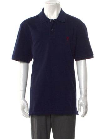 AMI Alexandre Mattiussi Collar Short Sleeve Polo Shirt