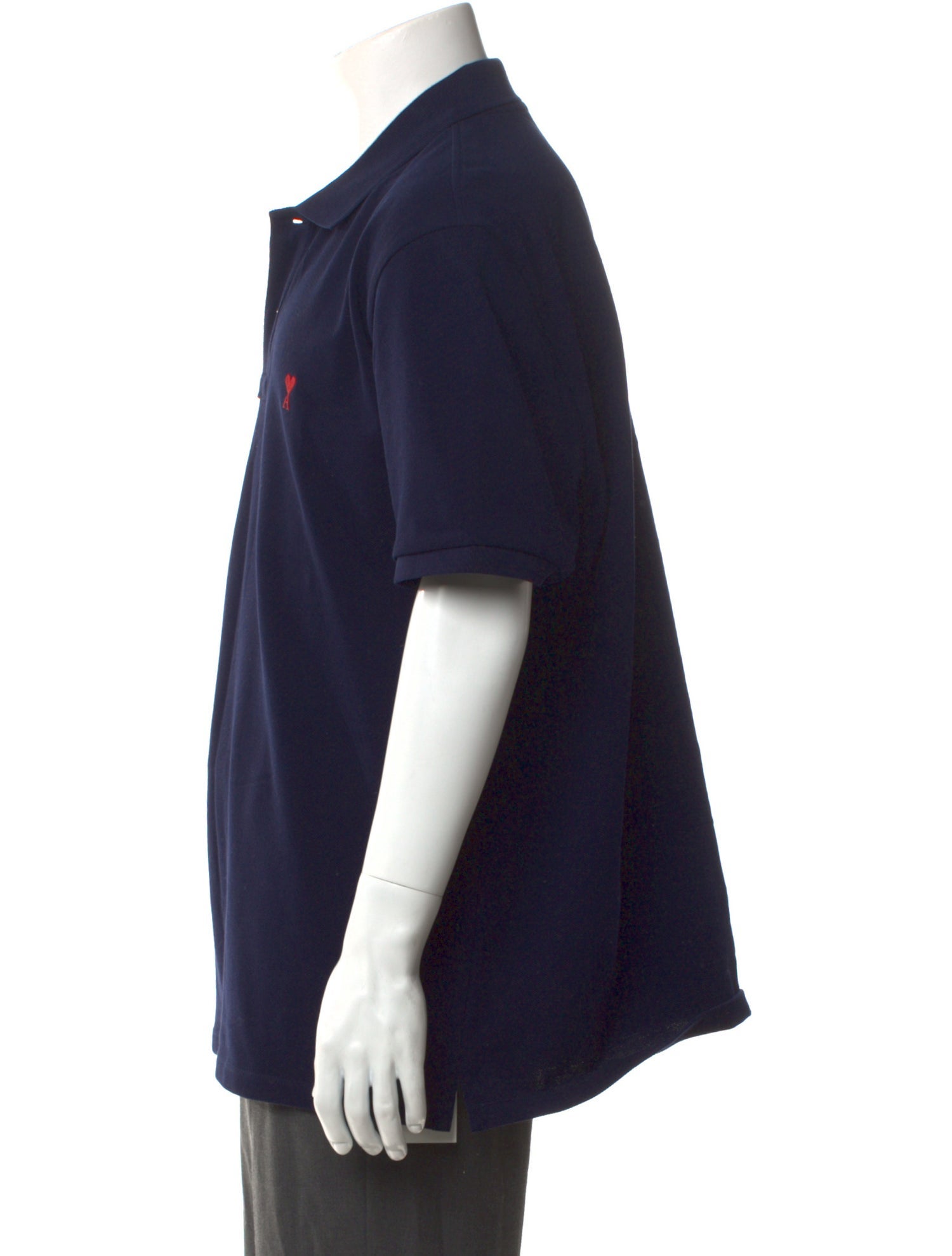 AMI Alexandre Mattiussi Collar Short Sleeve Polo Shirt