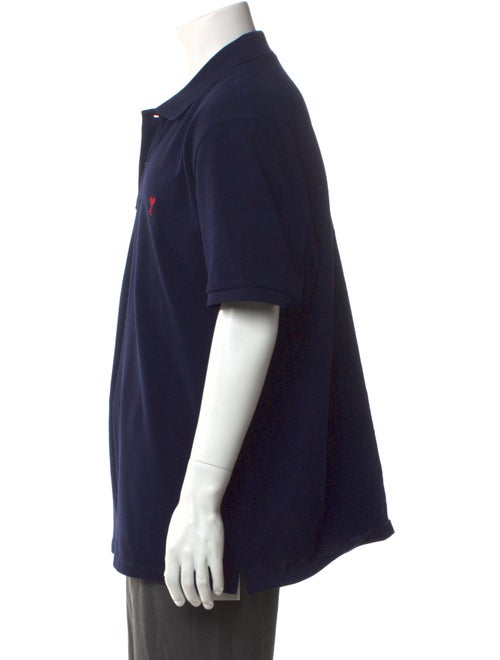 AMI Alexandre Mattiussi Collar Short Sleeve Polo Shirt